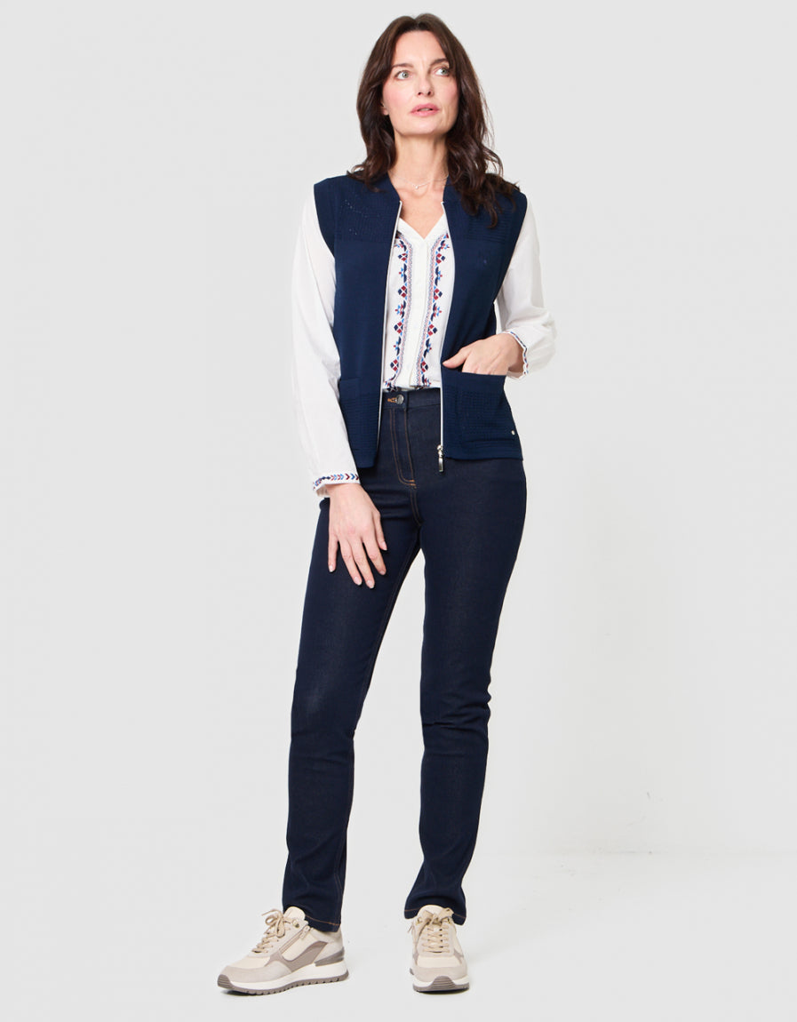 Gilet sans manches marine - image 2