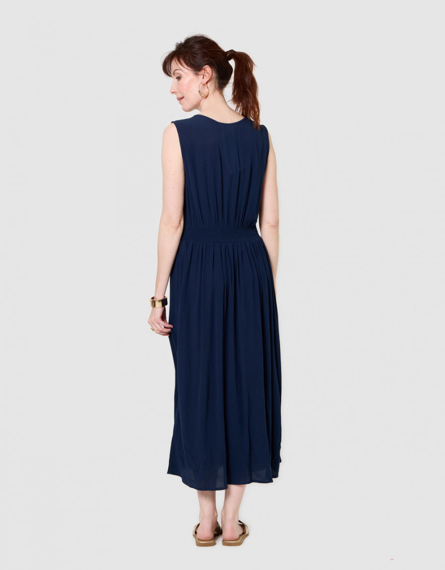 Robe longue marine - image 2