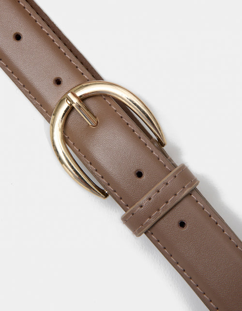 Ceinture cuir beige - image 2