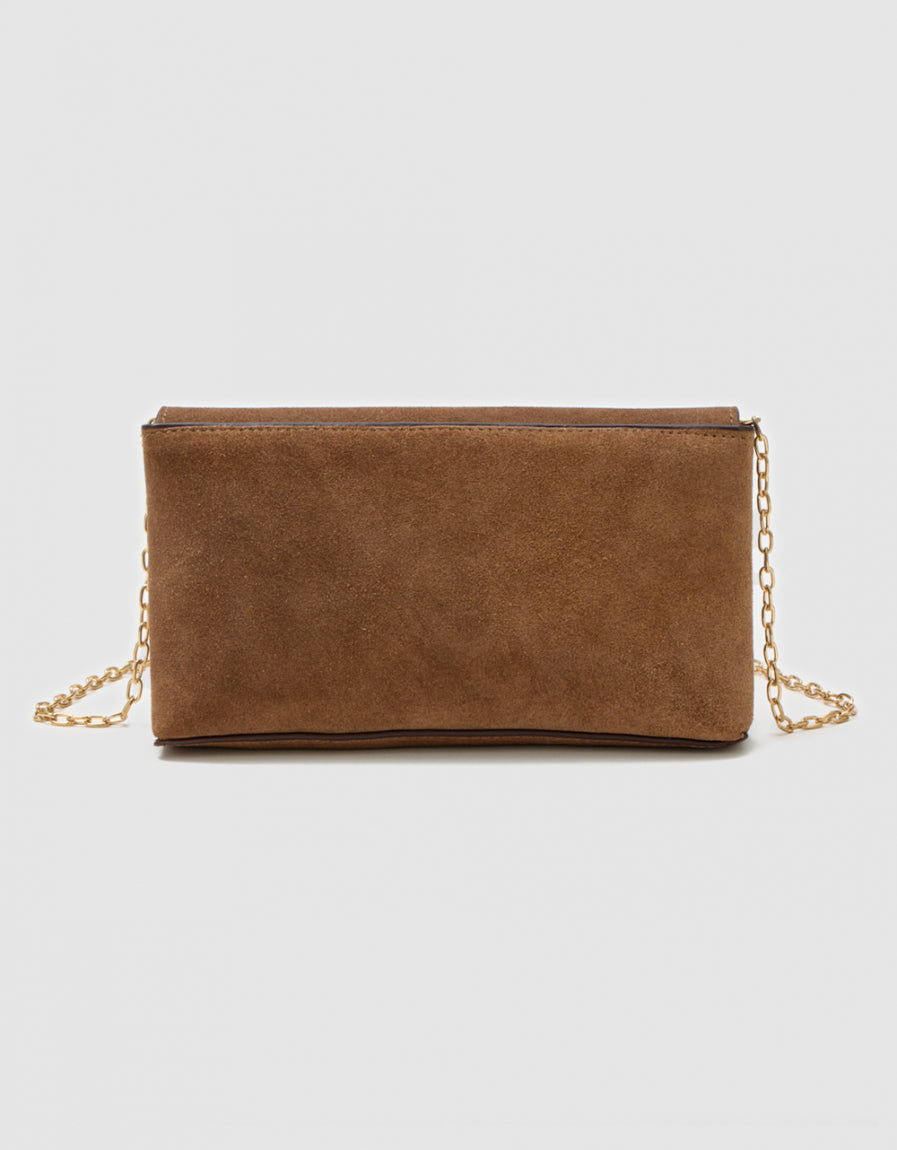 Sac bandoulière cuir brun - image 2
