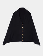 Poncho maille noir - image 2