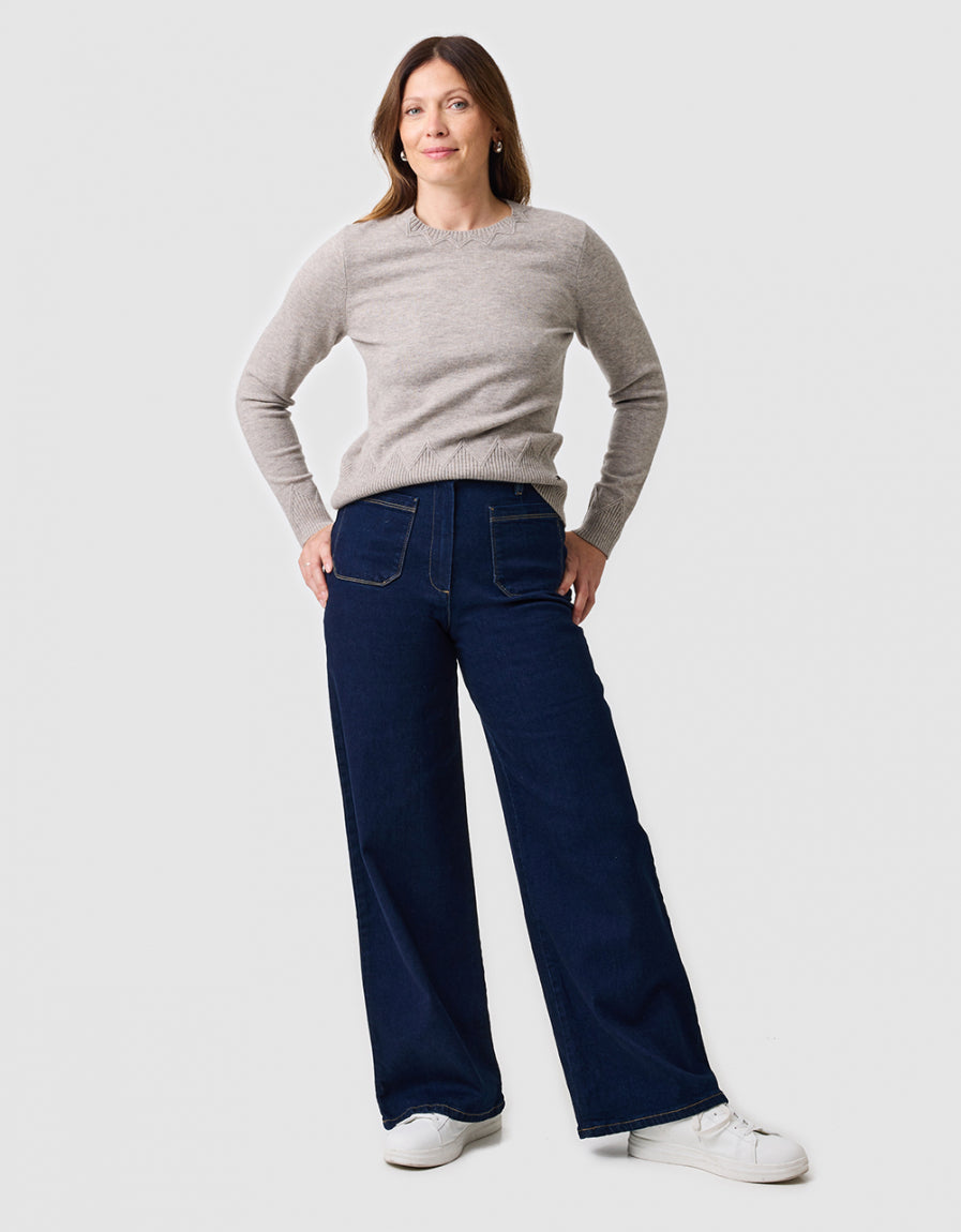 Pull maille modal taupe - image 2