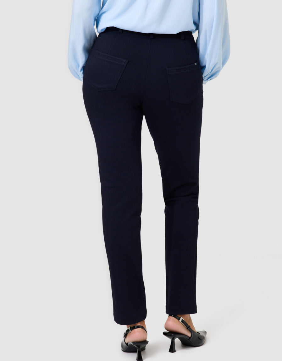 Pantalon stretch marine - image 2