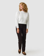 Pull duveteux tresse écru - image 2