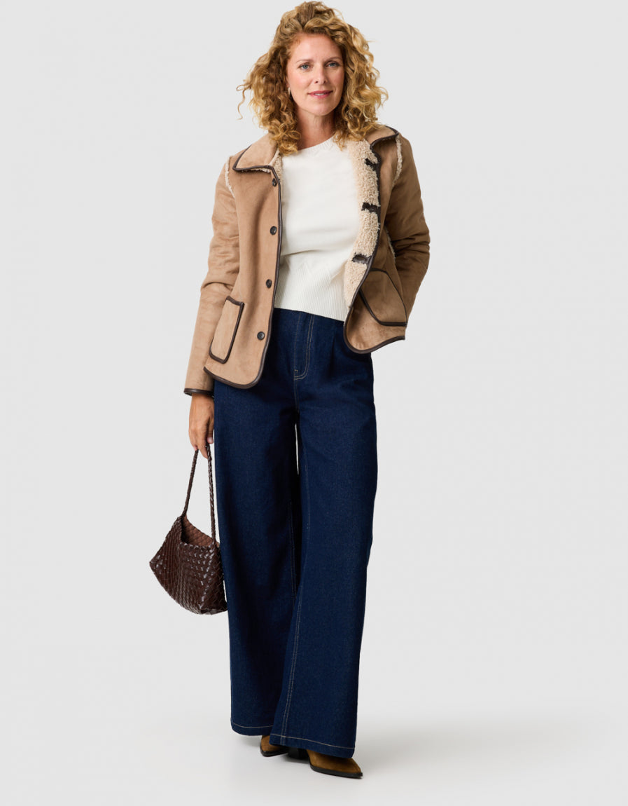 Blouson réversible beige - image 2