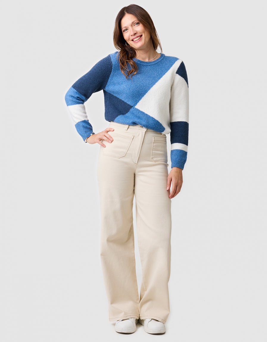 Pull colorblock coton - image 2