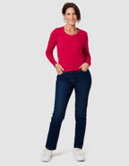 Pull fantaisie framboise - image 2