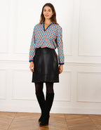 Jupe effet simili noir - image 3