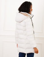 Parka longue écru mat - image 3