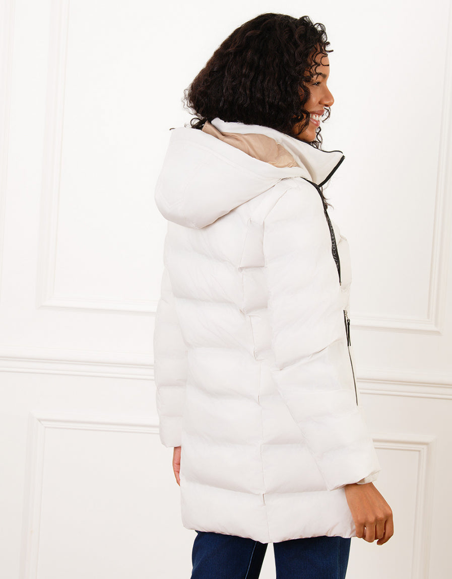 Parka longue écru mat - image 3