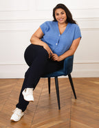 Pantalon regular marine - image 3