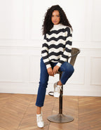 Pull écru maille ajourée - image 3