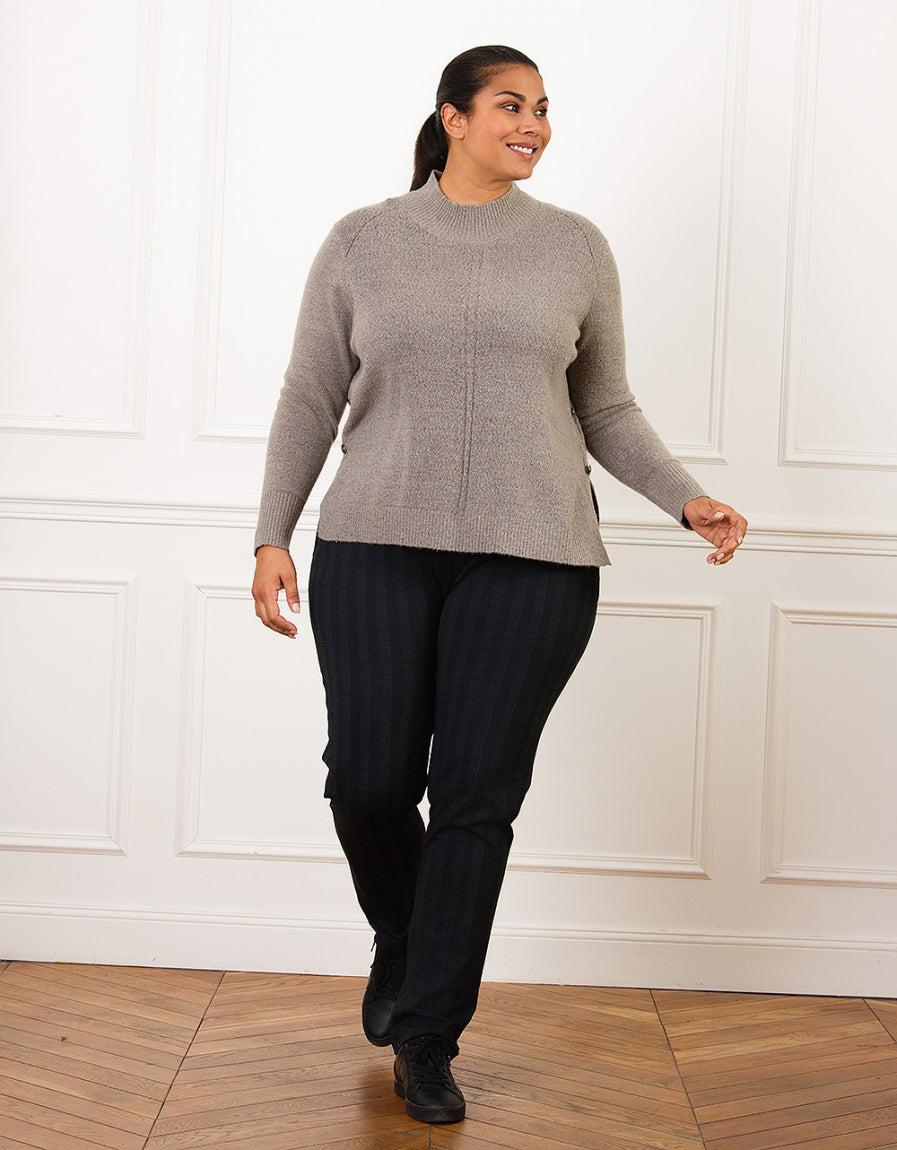Jegging carreaux gris - image 3