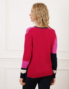Pull patch rose et rouge - image 3