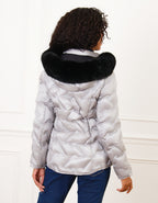 Parka courte grise - image 3