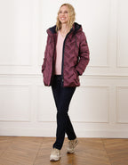 Parka satinée prune - image 3