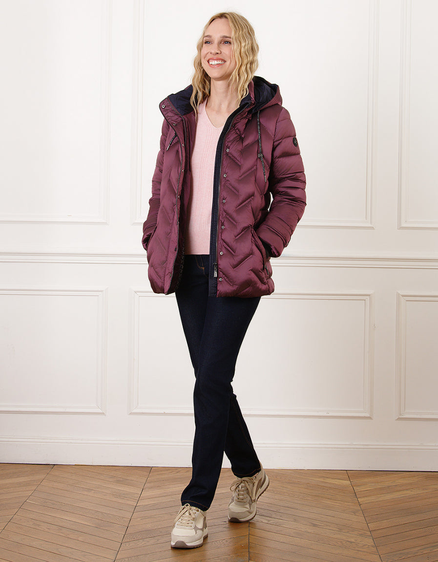 Parka satinée prune - image 3