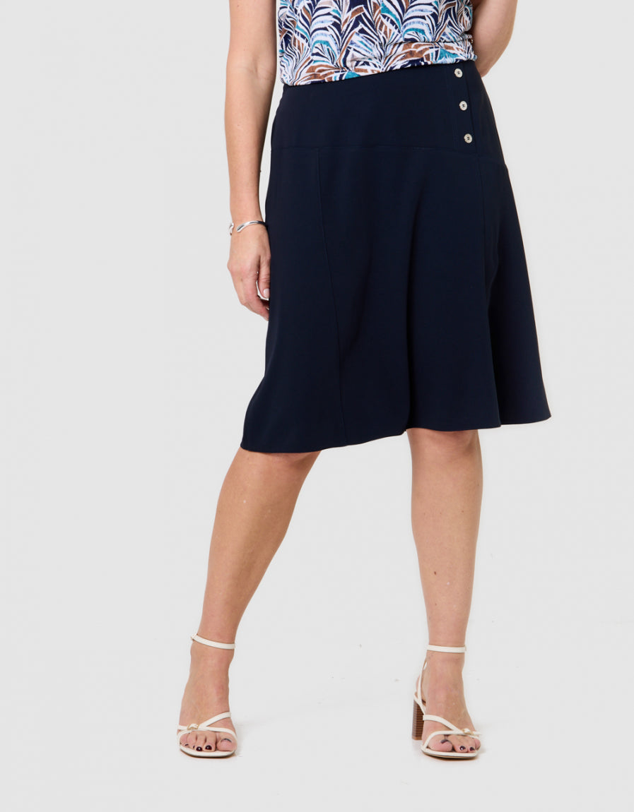 Jupe évasée bleu marine - image 3