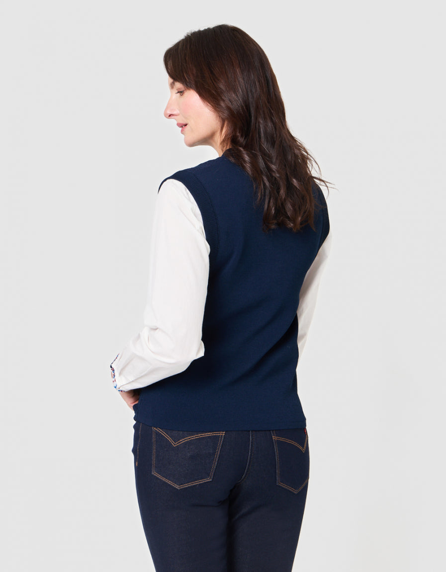 Gilet sans manches marine - image 3