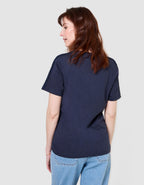 T-shirt coton bleu marine - image 3
