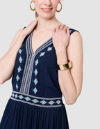 Robe longue marine - image 3