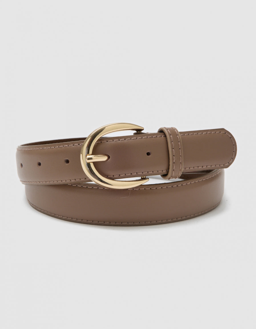 Ceinture cuir beige - image 3