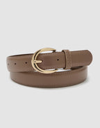Ceinture cuir beige - image 3