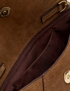 Sac bandoulière cuir brun - image 3