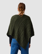 Poncho maille vert kaki - image 3