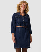 Robe jean coton bleu - image 3