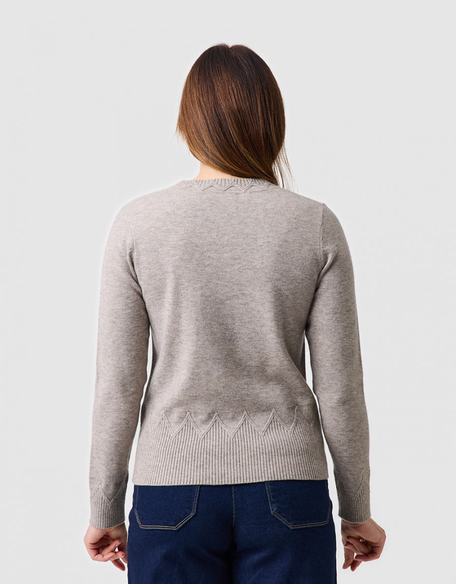 Pull maille modal taupe - image 3