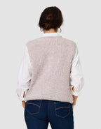 Gilet sans manches beige - image 3
