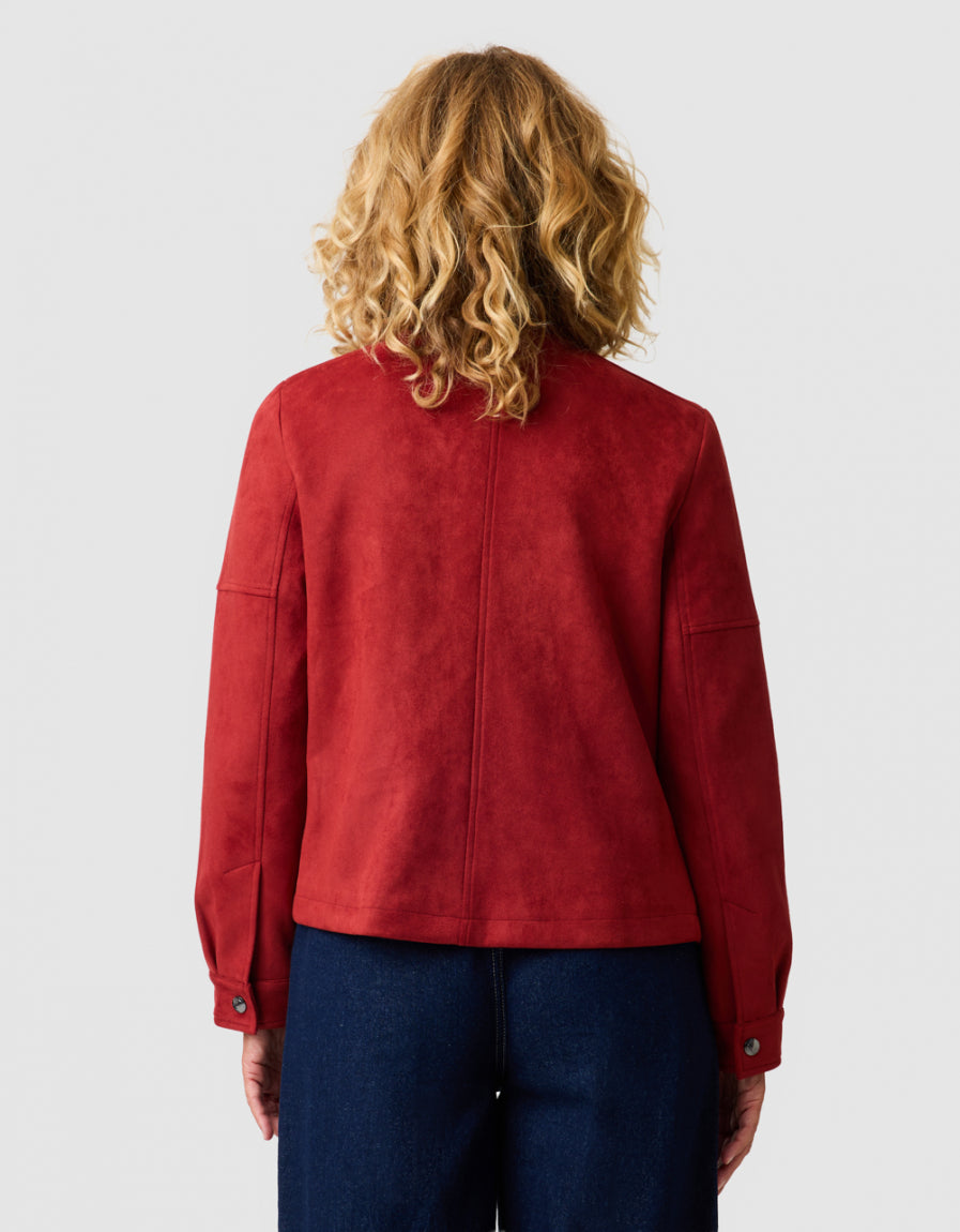 Veste velours rouge - image 3