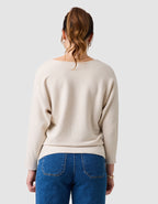 Pull ample strass beige - image 3