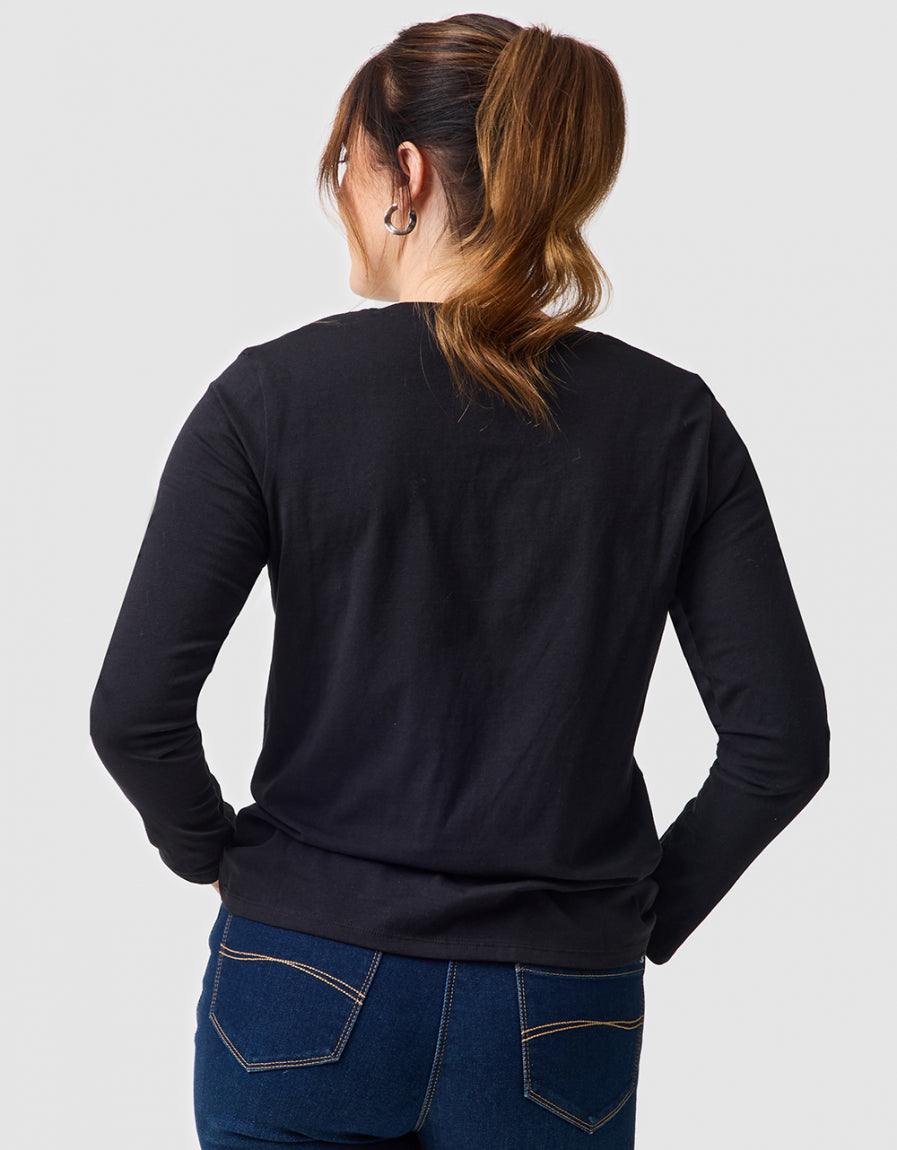 T-shirt imprimé noir - image 3