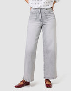 Jean large coton gris - image 3