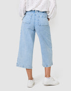 Jean large 7/8 bleu clair - image 3