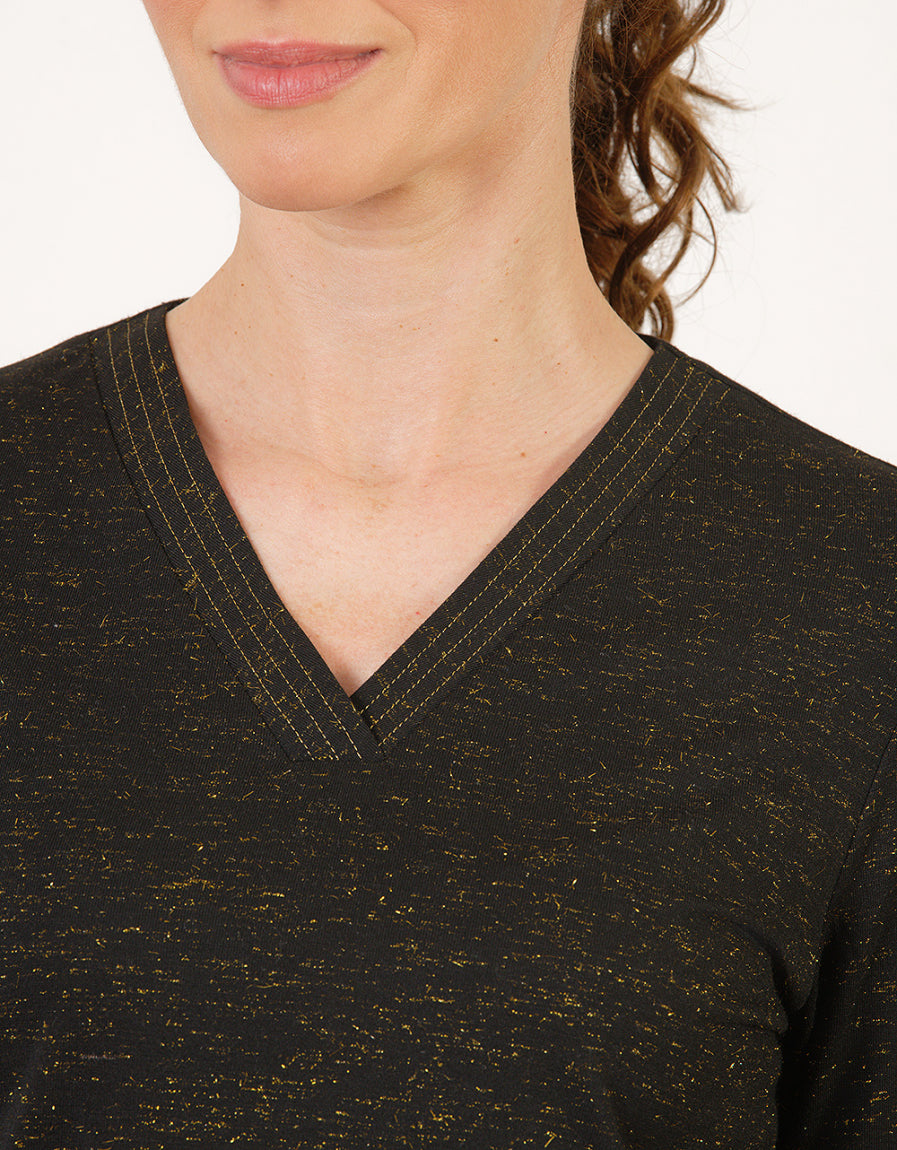 T-shirt noir brillant - image 4