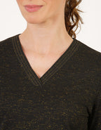 T-shirt noir brillant - image 4