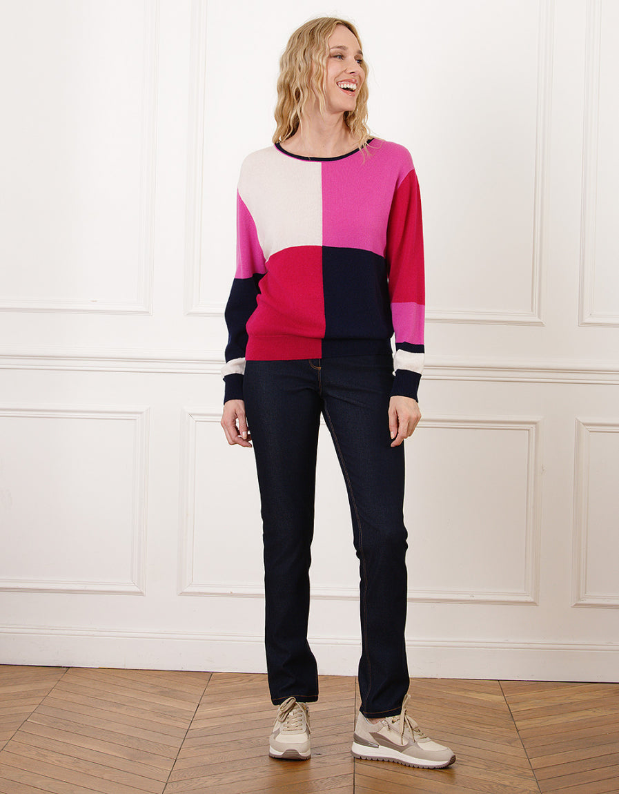 Pull patch rose et rouge - image 4