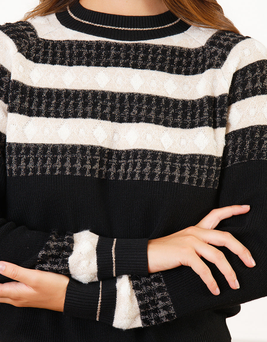 Pull chaud noir fantaisie - image 4