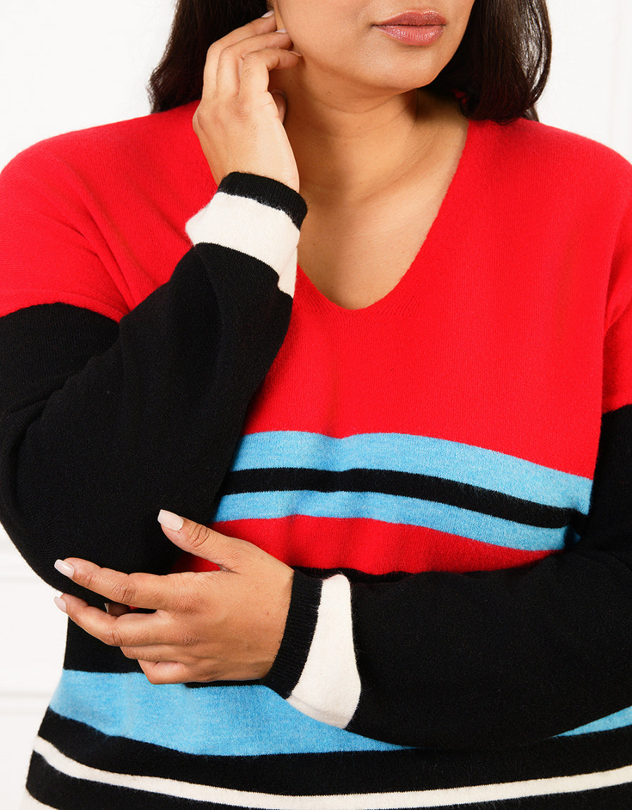 Pull rayures multicolores - image 4
