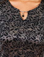 Robe chic noire dentelle - image 4