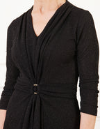 Robe chic paillettes noir - image 4