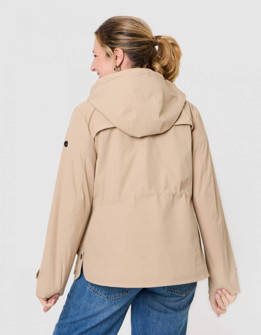 Parka déperlante beige - image 4