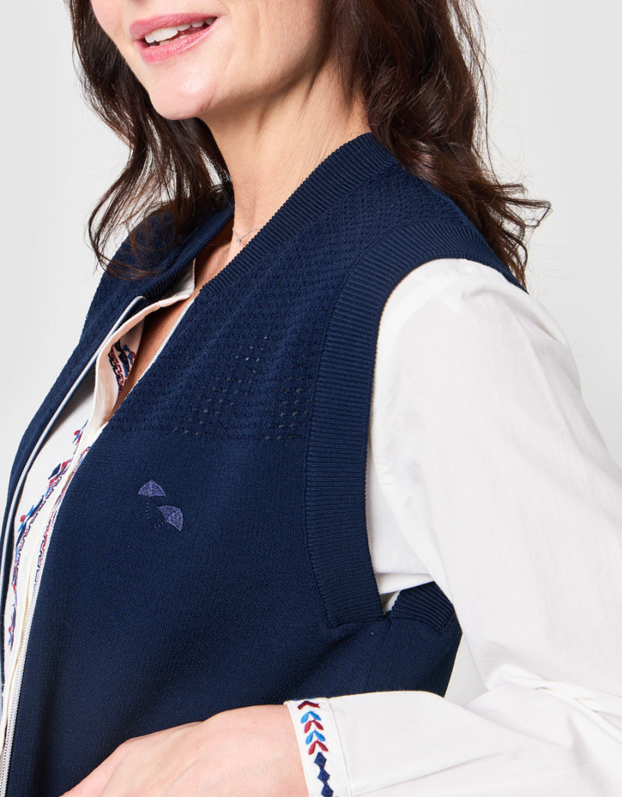 Gilet sans manches marine - image 4