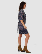 Robe motif bleu marine - image 4
