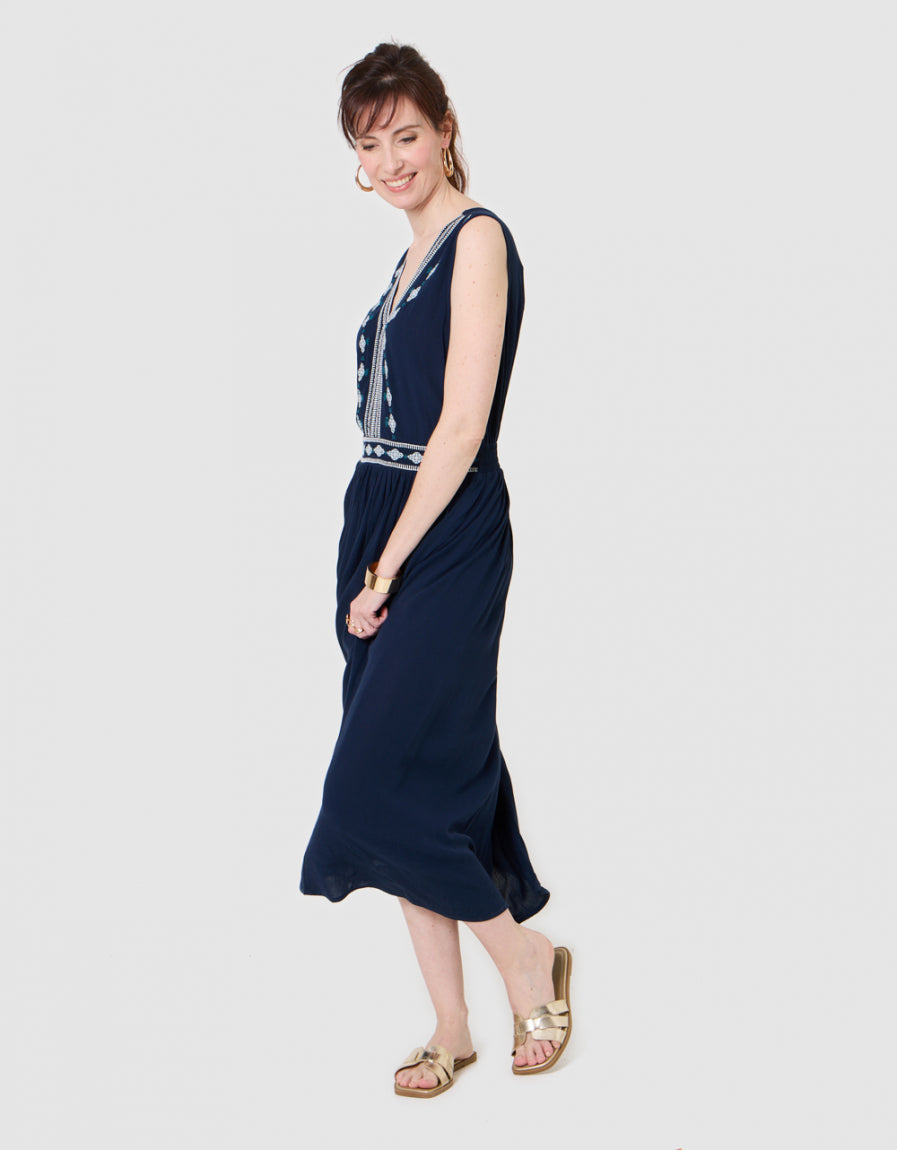 Robe longue marine - image 4