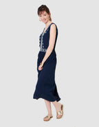Robe longue marine - image 4
