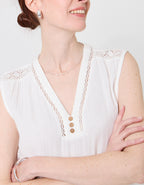 Top sans manches blanc - image 4